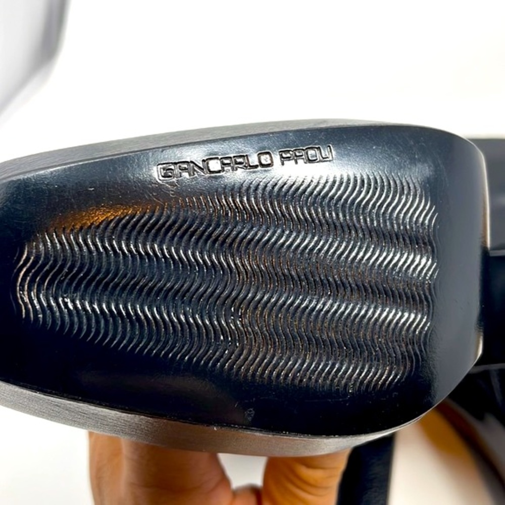 Giancarlo  Paoli Women Black Genuine Leather Heels Boots Size 7.5 Make in Italy - Picture 6 of 8